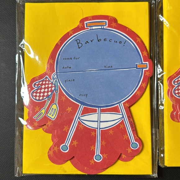 19 BBQ invitation cards with envelopes - Picture 2 of 2